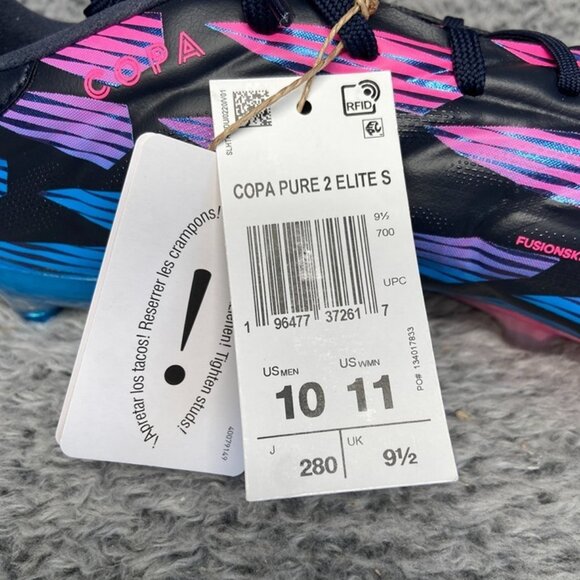 Adidas Copa Pure 2 Elite SG Soccer Players Pack Size 10 Men Blue Pink IG8695 main image 5